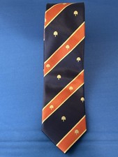 Bright Orange and Dark Blue Handmade Men's Tie by Puccini 58  