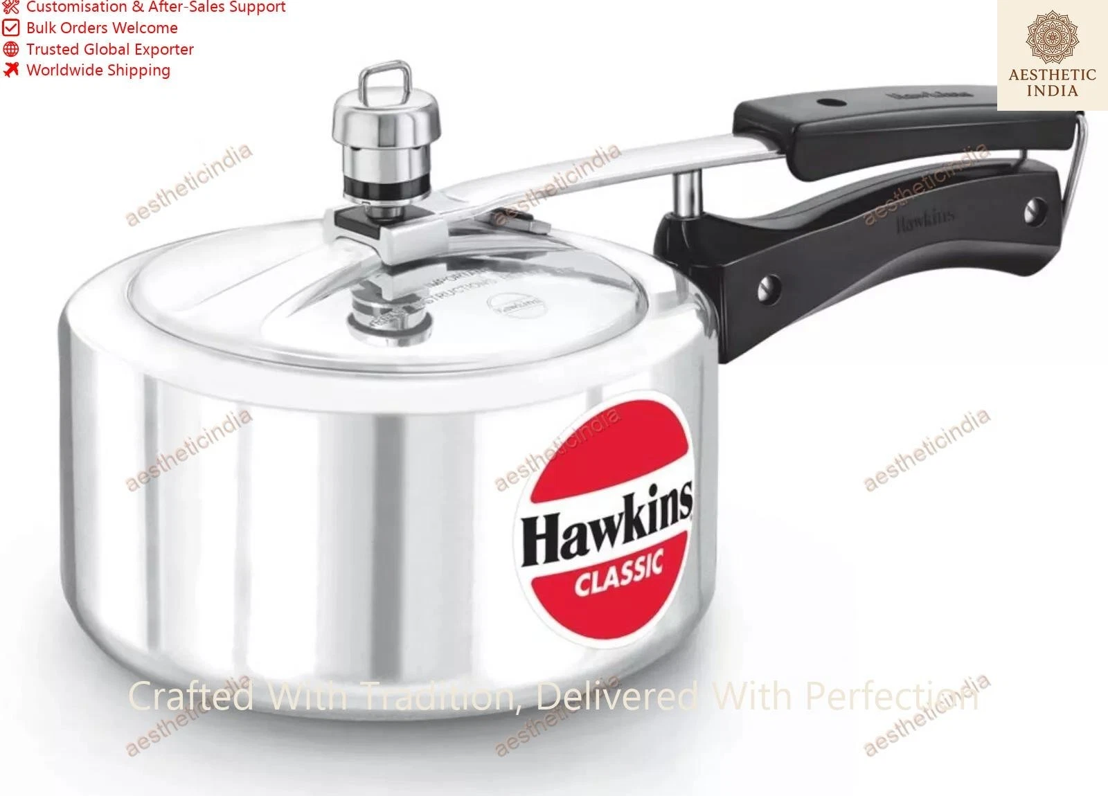 Hawkins New Classic Pressure Cooker 2 Liters Aluminum Silver Color Best Gift