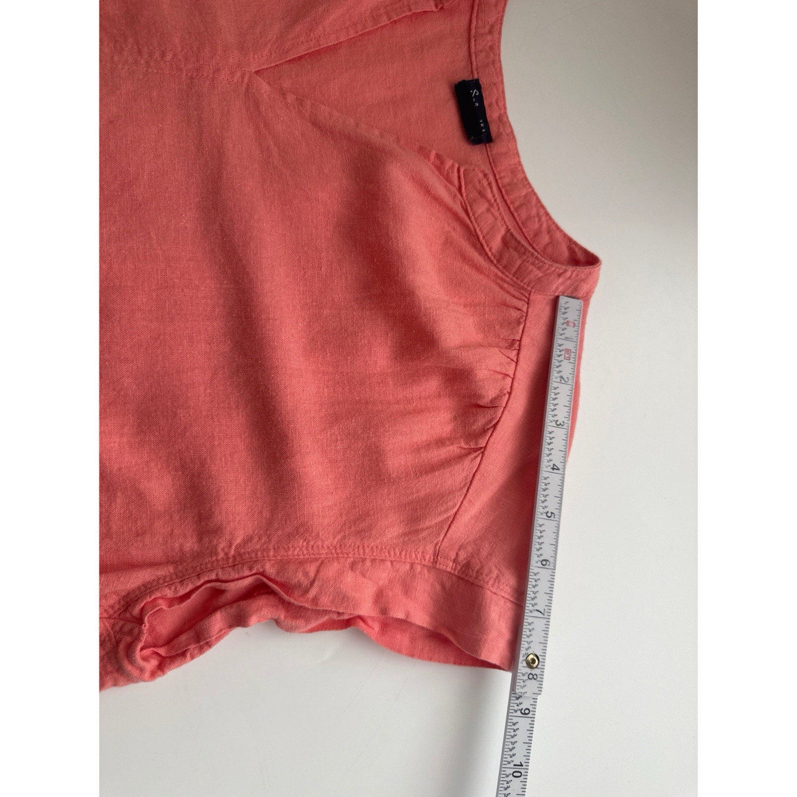 Splendid Linen Blend Split Round Neck Sleeveless … - image 8