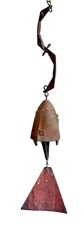 22" Soleri Cosanti Brutalist Bronze Metal Sculpture Wind Bell Chime Vtg Rare Mcm