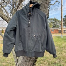 Vtg 90s Carhartt J140 Charcoal Grey Active Jacket 2XL Made in USA Red Script Tag