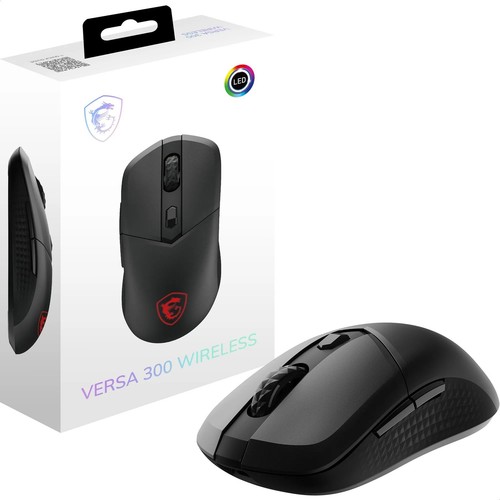 MSI VERSA 300 WIRELESS Gaming Mouse - 8000 DPI Optical Sensor, 1000 Hz polling r