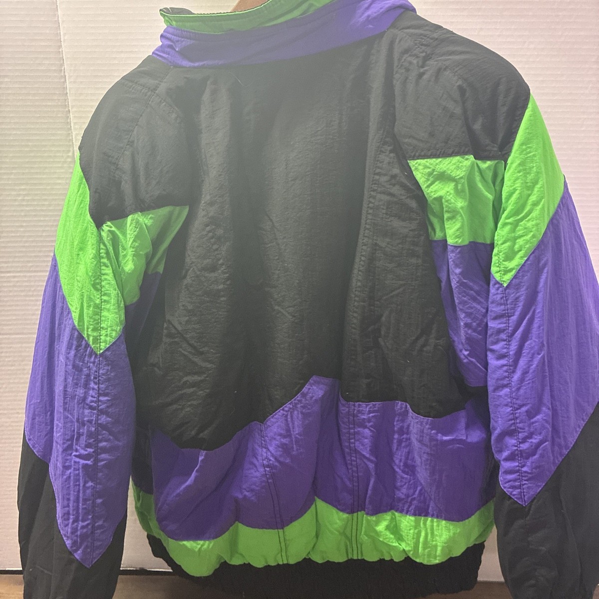 American Idea By Patrick Dean Ski Jacket Size L Green & Purple View 4