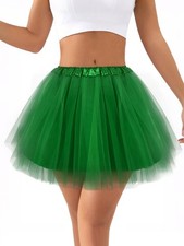 Women Teens Tutu Adult 4 Layered Tulle Skirt Fluffy Dance Tutus Lined Elastic...