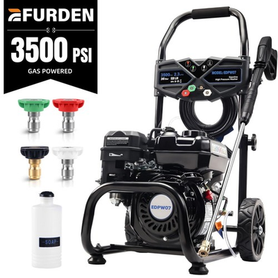 #ad Efurden 3500 PSI Gas Pressure Washer 4 Nozzles Gas Powered Washer 2.3 GPM 209cc $239.99