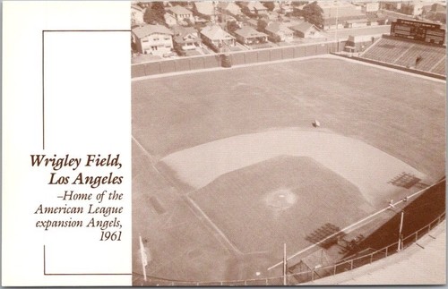 c1990s Los Angeles Baseball Postcard WRIGLEY FIELD Original Home of the Angels