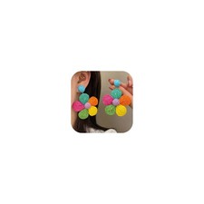 Raffia Earrings for Women Flower One Size, A1:raffia earrings