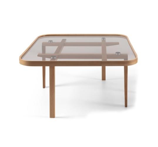 Wohnzimmer Couchtisch Moderner Luxus MöBel Glastisch Designer Holz Neu-image