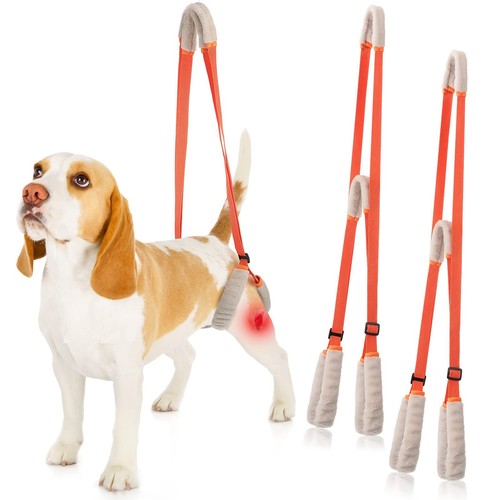2 Pcs Dog Support Harness for Back Legs Dog Rear Lifting Sling Aid with Handl...