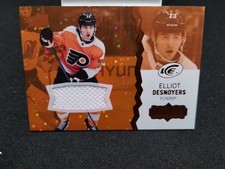 2024 NHL UD ICE Elliot Desnoyers Orange Color Match Jersey Relic Rookie FLYERS