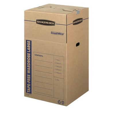 Large Tall Wardrobe Box 3 Pack, Cardboard 24-in x 24-in x 40-inches, tapeless 
