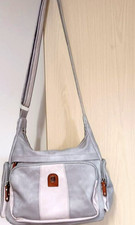 L&H Firenze  Lovely Shoulder  Bag Crossbody Bag Grey Cream   Ex Cond