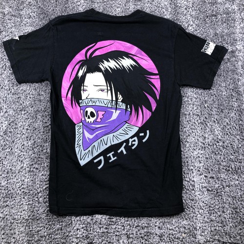 Hypland Shirt Mens Small Black Hunter X Hunter Feitan Skull Anime Graphic Tee