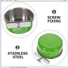 Bird Feeding Dish Cups, Stainless Steel Bird Food Bowls