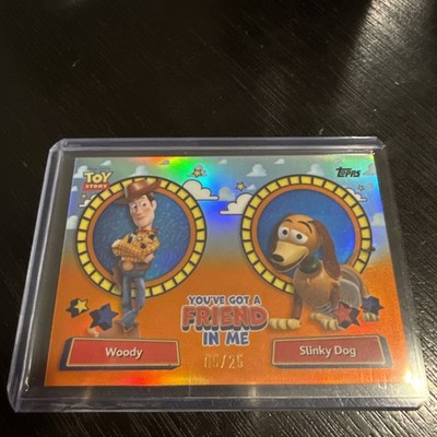 2026 Topps 30 Years of Toy Story You've Got A Friend In Me Woody Slinky Dog 5/25