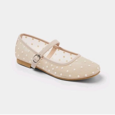 Kids' Noelle Pearl Mary Jane Flats - Cat & Jack Size 3
