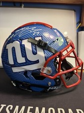 Josh Jacobs- New York Giants F-7 Schutt Helmet with Inscription, Beckett COA
