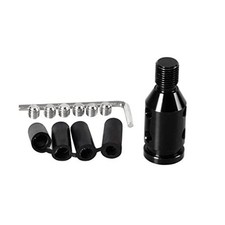 Universal Gear Shift Knob Adapter Aluminum Alloy Shifter Adapter M12x1.25 Black