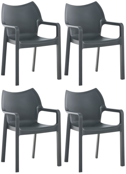 4Er Set Stuhl Diva Dunkelgrau-image