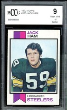 1973 Topps #115 Jack Ham Rookie Card BGS BCCG 9 Near Mint+