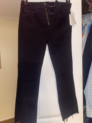 NWT Mother Insider Crop Step Fray jeans Black / Never A Dull Moment 27