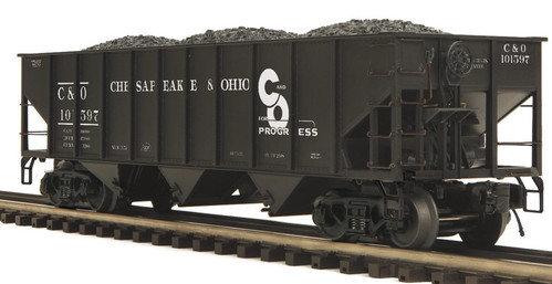 MTH PREMIER 20-97964 Chesapeake & Ohio 70t 3-Bay HOPPER Car O-Scale Lionel Atlas