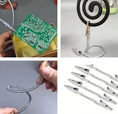 SANDRII`S WAREN Doppelte Krokodilklemmen Krokoklemme Doppelklemmen 3. flexible dritte Hand