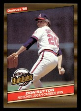 Don Sutton 1986 Donruss Highlights #16 California Angels Baseball *165