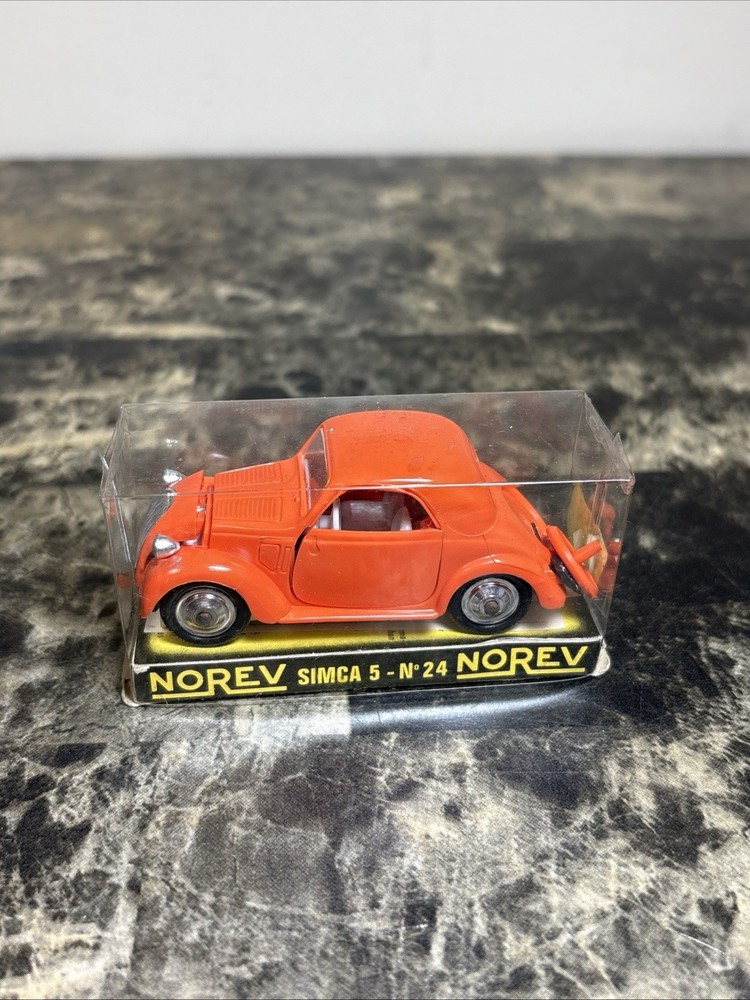 Norev 1:43 Scale Orange Simca 5 France Model Car No. 24 Brand New