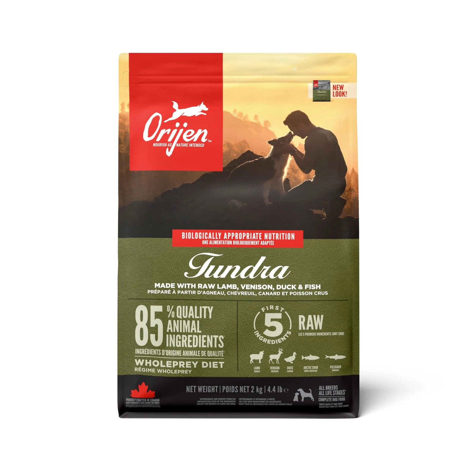 Orijen Tundra Dry Dog Food | Biologically 4.5 Pound (Pack of 1), Green