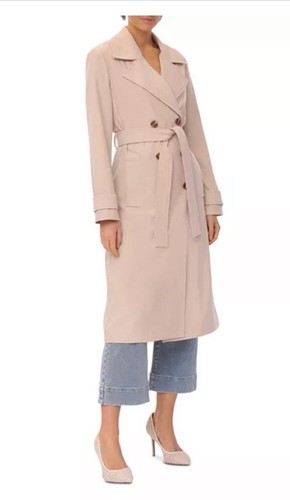 Bagatelle Trench Coat Jacket Women's Coat Khaki Cream Double Breasted Long NWT