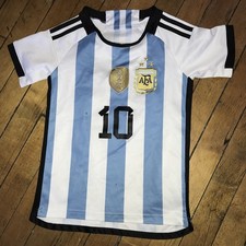 Messi 10 Argentina FIFA 2022 Champs Youth Size 20 Jersey
