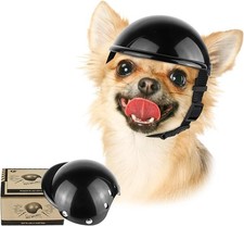 Enjoying Dog Helmet for Small Dogs, Motorcycle Helmets Small, Black 