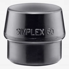 Halder Simplex Replacement Face Insert, Black Rubber, 2.36"