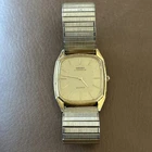 Vintage Seiko 5 Jewel Watch, Sharp Gold Tone, Great Look!