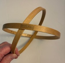 Vintage 6" PRINCESS Wood ROUND Embroidery Hoop Metal Bow Tension USA
