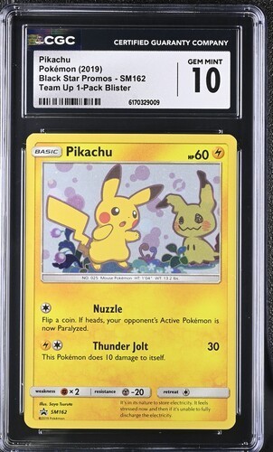 Pikachu graded CGC 10 for sale on eBay