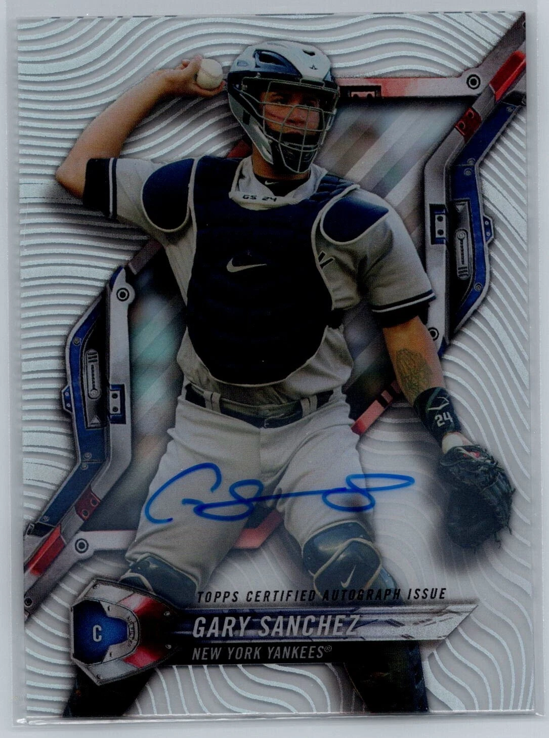 2018 Topps High Tek Pattern 1 Waves Auto Gary Sanchez #HT-GS Autograph