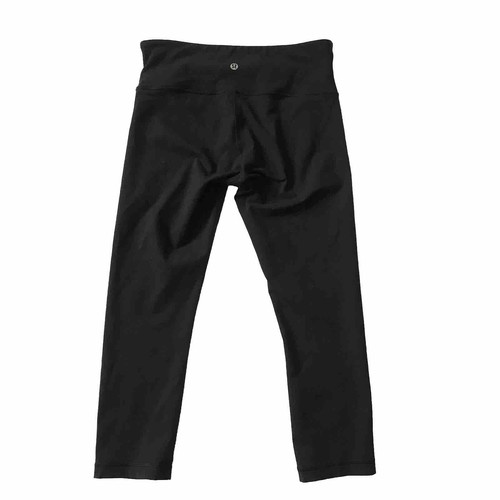 Lululemon Black Legging Pant Size 6 Capri Crop Pant Inseam 22” Yoga Active Gym - Picture 3 of 8