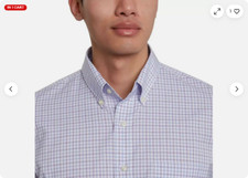 Kirkland Signature Men's Traditional Fit Dress Shirt BLUE PLAID,17-36/37 NWOT