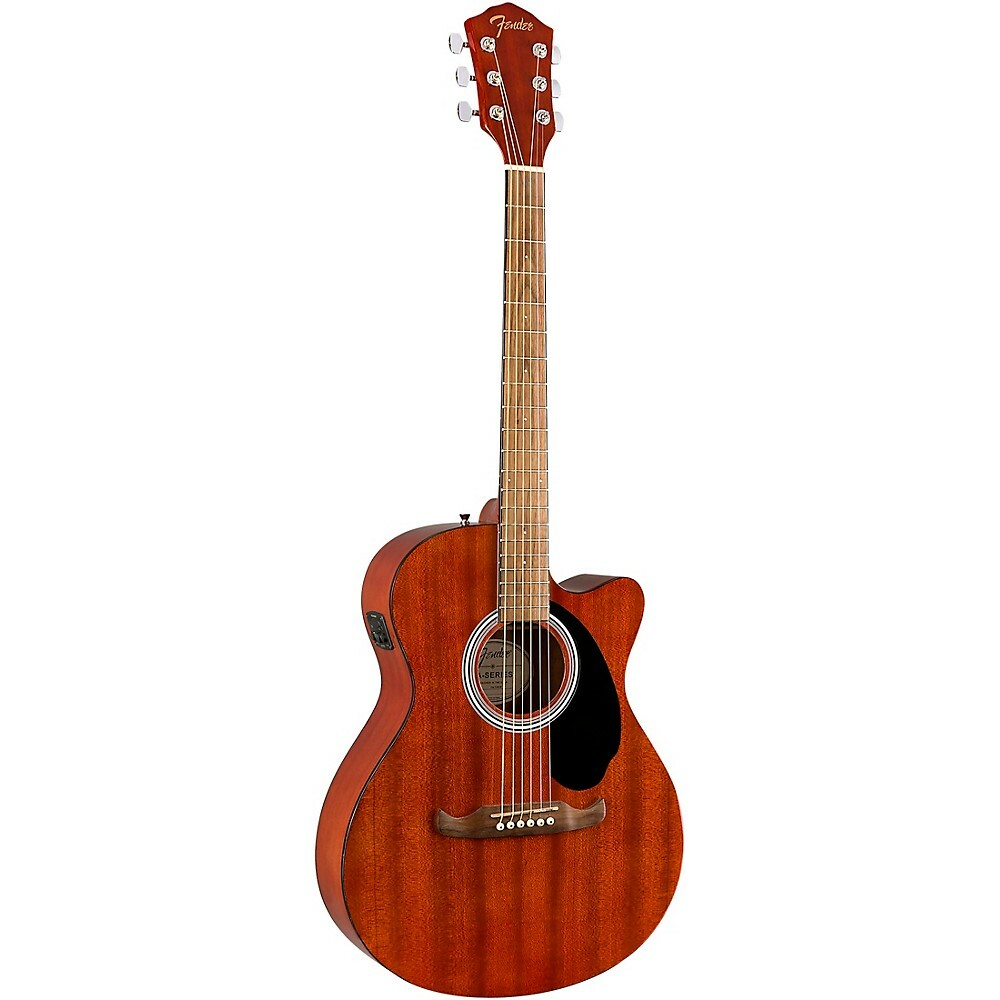 Fender FA-135CE All-Mahogany Concert Acoustic-Electric Guitar Mahogany - Picture 3 of 8