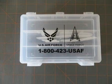 U.S. Air Force Plastic Storage Box Great for Fishing Lures - 6 1/2 x 4 x 1 1/2"