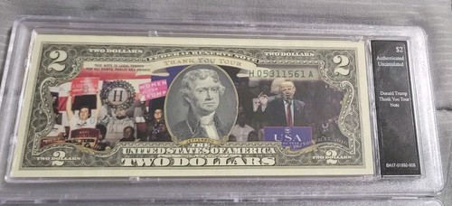 ×3 Donald Trump 2019 (MAGA)Presidential Note Uncirculated $2 Bill (005-006-007) - Picture 6 of 15