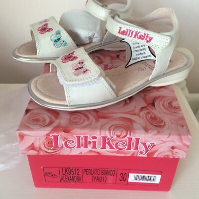 LELLI KELLY-BRAND NEW-BUTTERFLY GLITTER SANDALS-SIZE:INFANT:12