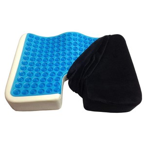 Gel Seat Cushion Butt Back Pain Pressure Relief Wheelchair Car Office
