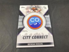 2023 TOPPS SERIES 1 BASEBALL BRENDAN RODGERS CITY CONNECT CAP PATCH CARD