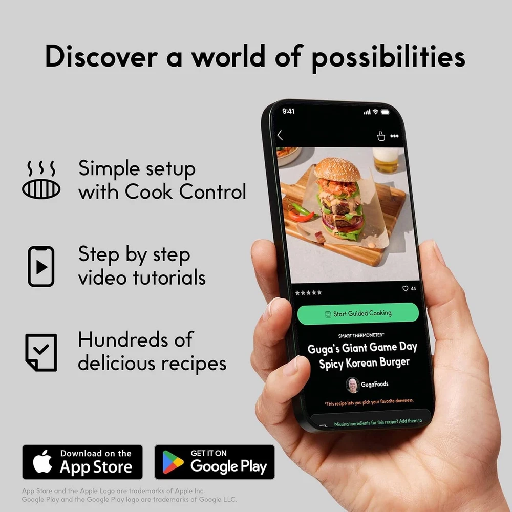 Bluetooth Meat Thermometer with Quad Sensors & Ultra-Thin Probe for Precision Bluetooth Meat Thermometer with Quad Sensors & Ultra-Thin Probe for Precision