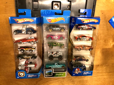 NEW LOT Of 3 HOT WHEELS 5 CAR GIFT PACKS - WASTELANDERS SPEED BLUR ROBO-REVENGE 
