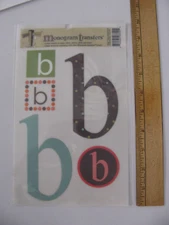 Second Avenue MONOGRAM RUB ON TRANSFERS "b" 1 Sheet NOS