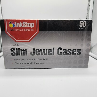 Inkstop Slim CD Jewel Cases 50 Pack 